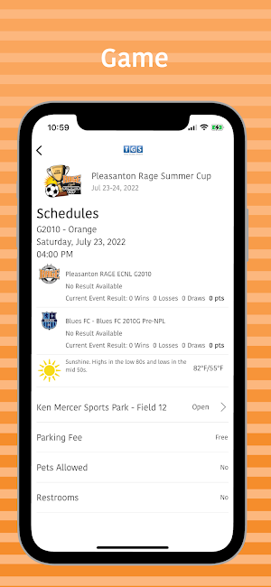 Pleasanton Rage Tournaments Screenshot 3