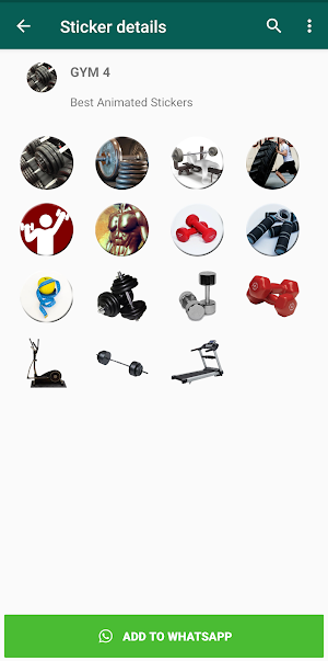 Gym Stickers for Whatsapp Screenshot 1