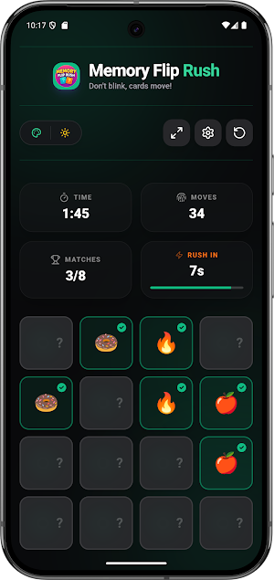 Memory Flip Rush Brain Trainer Screenshot 0
