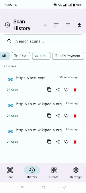 VN-QR Code Scanner-Generator Screenshot 1
