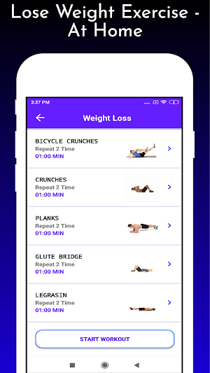 Weight Loss Exercise - Lose Weight Workout at Home Screenshot 3