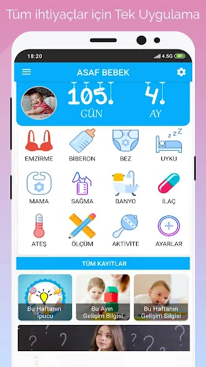 Gün Gün Bebek Bakımı, Gelişimi, takibi, beslenme Screenshot 0