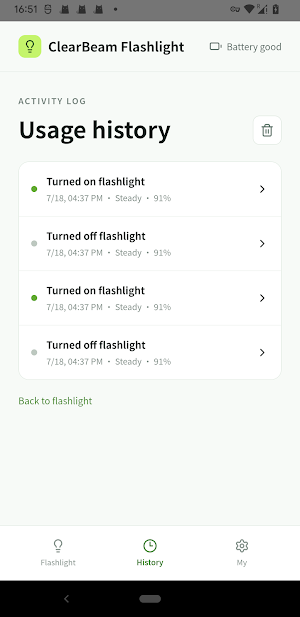 ClearBeam Flashlight Screenshot 2