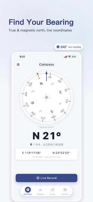 Compass -  Weather, Altimeter Screenshot 0