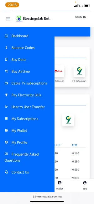 BlessingData Airtime, Electricity, Cable Payments Screenshot 2