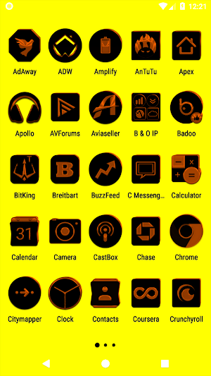 Black and Orange Icon Pack Screenshot 1