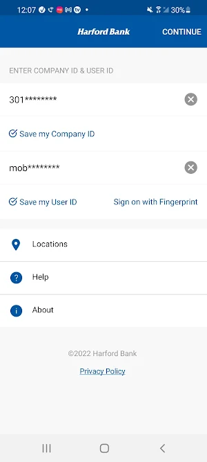 Harford Bank Business Screenshot 0
