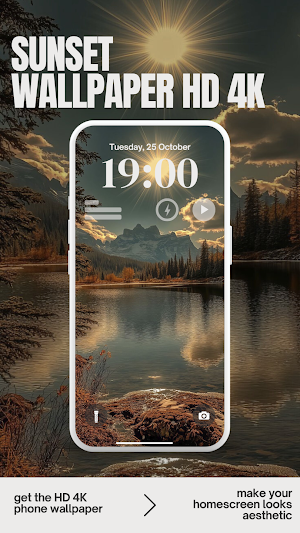 Sunset Aesthetic Wallpaper 4K Screenshot 0