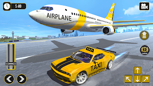 Airplane Pilot Taxi Car Transporter: Taxi Car Game Screenshot 0