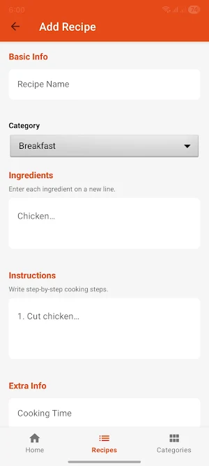 Recipe Book - Save Your Recipe Screenshot 3