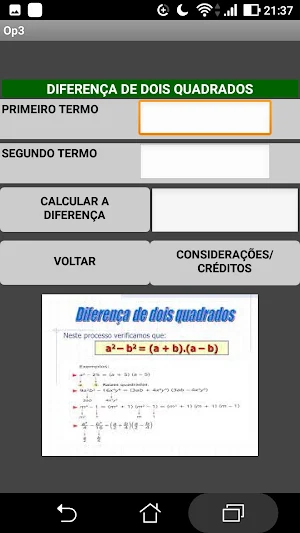 MATEMÁTICA- PRODUTOS NOTÁVEIS Screenshot 2