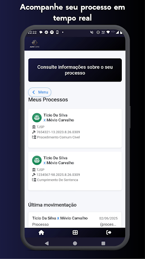 AdvCore - Portal do Cliente Screenshot 1
