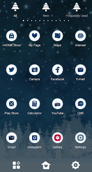 Snowy Forest Theme +HOME Screenshot 2