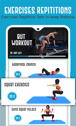 Butt, legs workout in 21 days: Female Fitness Screenshot 2