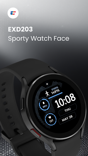 EXD203: Sporty Watch Face Screenshot 0