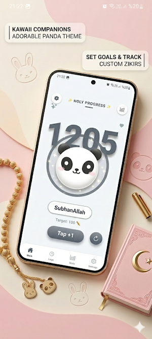 Kawaii Tasbih: Dhikr Counter Screenshot 1