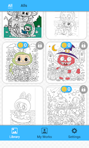 Labubu coloring by number book Screenshot 1