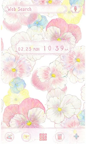 -Gentle Pansies- Theme +HOME Screenshot 0