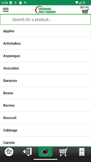 Greenberg Mobile Ordering Screenshot 2