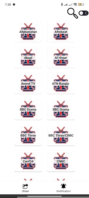 UK TV Live - Guide Screenshot 1