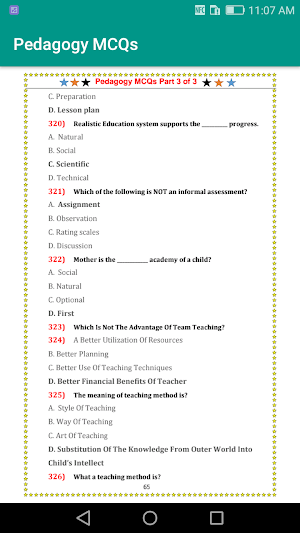 Pedagogy MCQs (offline) Screenshot 3
