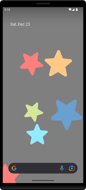 Cartoon Stars Live Wallpaper Screenshot 2