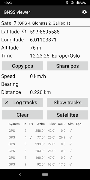 GNSS Viewer Screenshot 0