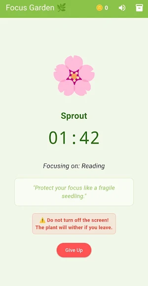 Focus Garden: Time your Growth Screenshot 2