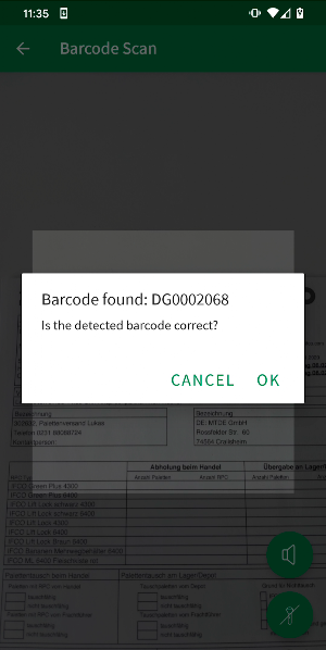 MyIFCO™ count Screenshot 2