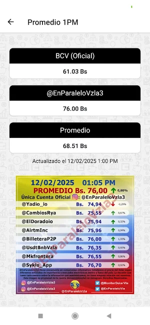 Dólar Al Cambio Venezuela Screenshot 2