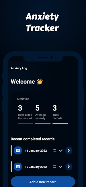 Anxiety Tracking Log Screenshot 0
