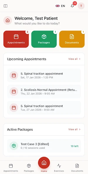 Spinecare Patient App Screenshot 1