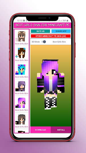 Cute Girl Skins for Minecraft Screenshot 1