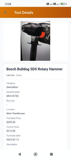 Tool Tracker - Lending Log Screenshot 2