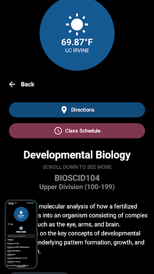 UCI Anteater's ClassFinder Screenshot 1