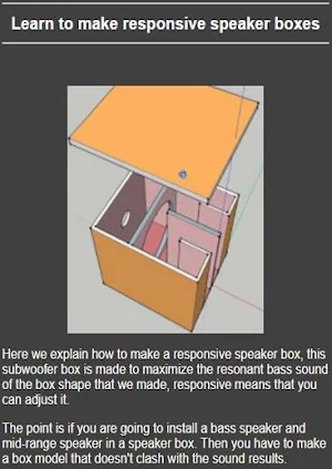 Learn to make speaker boxes Screenshot 2
