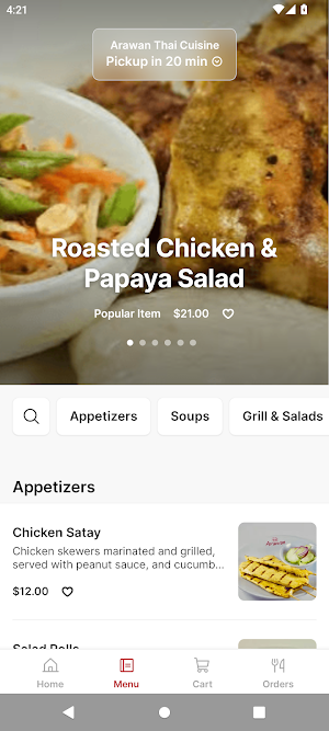 Arawan Thai Cuisine Screenshot 1
