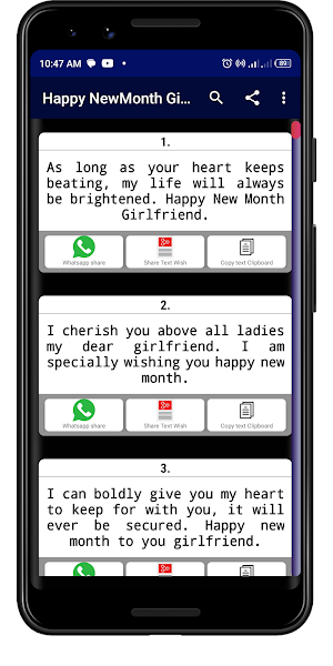 Monthly Wishes for Girlfriend Screenshot 1