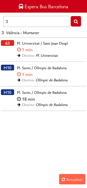 TMB App (Bus Barcelona) Screenshot 2