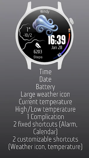 Digital Watchface Weather 3D Screenshot 3