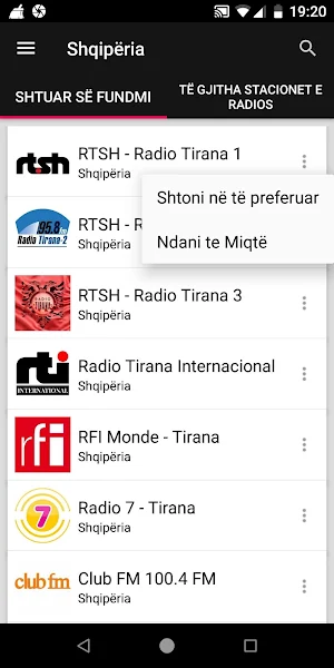 Stacionet e Radios Shqiptare Screenshot 1