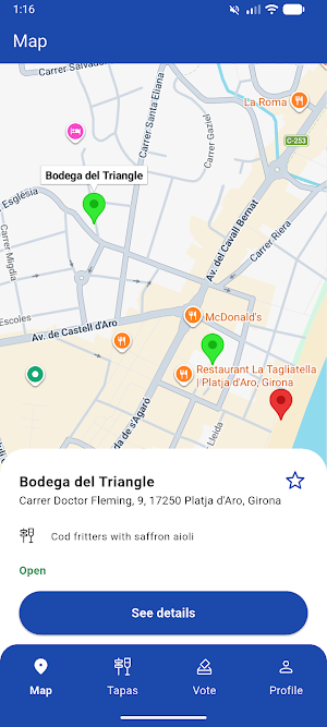Ruta de Tapes Platja d'Aro Screenshot 0