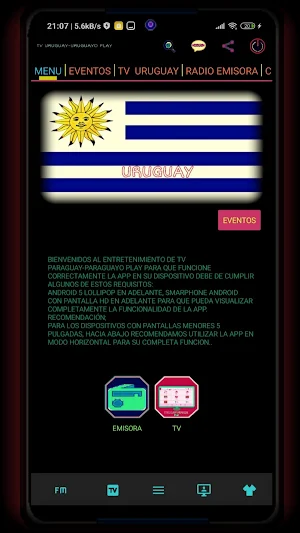 Tv Uruguay - Uruguayo Play Screenshot 1