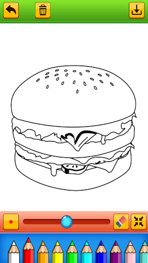 hamburger pizza coloring game Screenshot 1