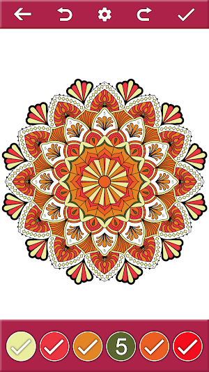Mandala Colors by Number Book Screenshot 0