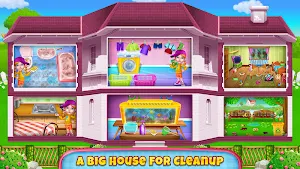 My Messy Home Cleanup - Girls House Cleaning Game Screenshot 1