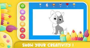 Cute Cats Coloring Game Screenshot 0