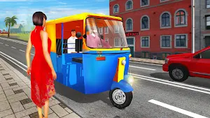 Modern tuk tuk Auto Rickshaw US driving simulator Screenshot 0