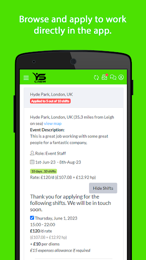 Event Crew Jobs Screenshot 0
