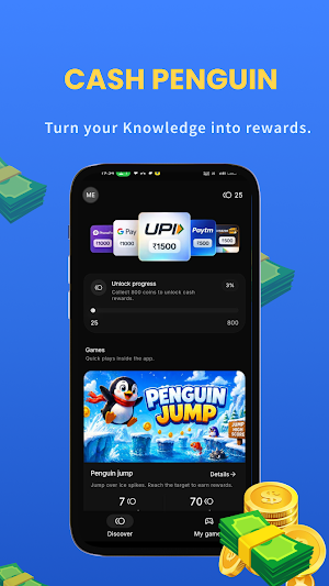 Cash Penguin: Games & Rewards Screenshot 0